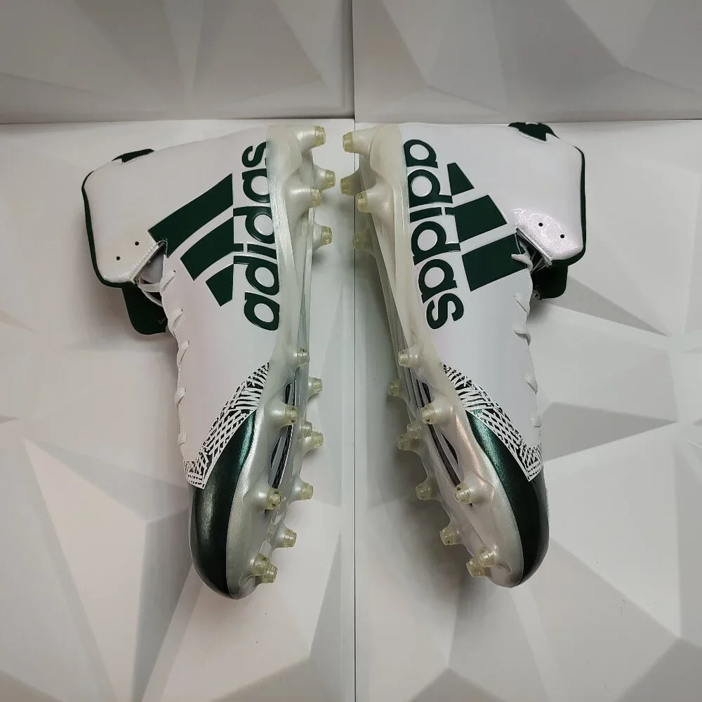 Adidas Mens Football Cleats 17 White Green Shoe Lacrosse Freak X Carbon High - Picture 8 of 14